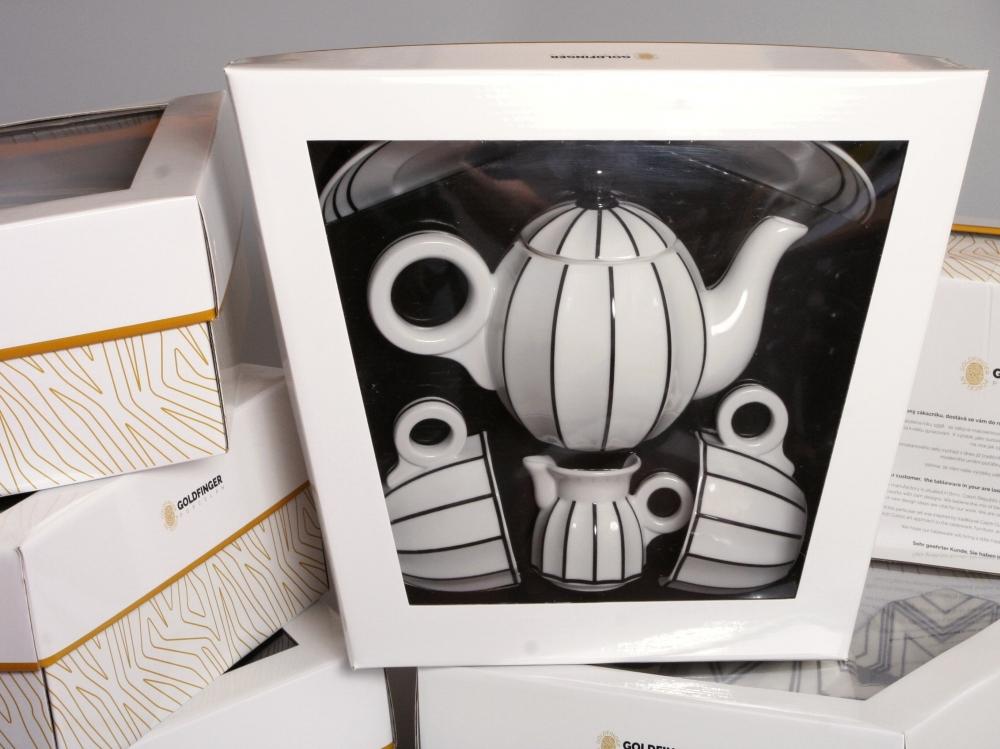 Retro Porcelain Tea Set – Modernist Czech Cubism Inspired Design