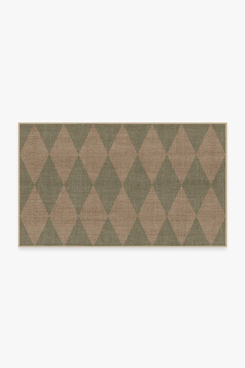 Palazzo Sage Green Rug – Printed Chenille Flat-Weave Rug
