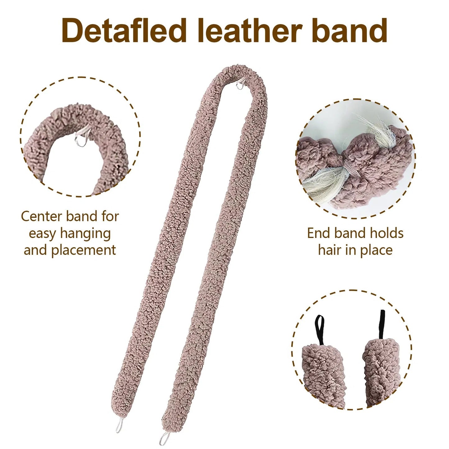 Heatless Hair Curler (Coffee)