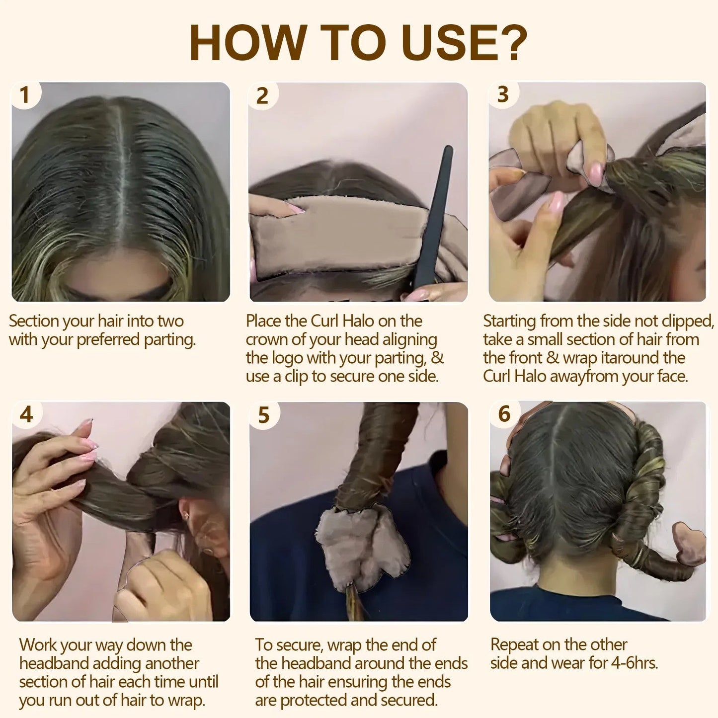 Heatless Hair Curler (Coffee)