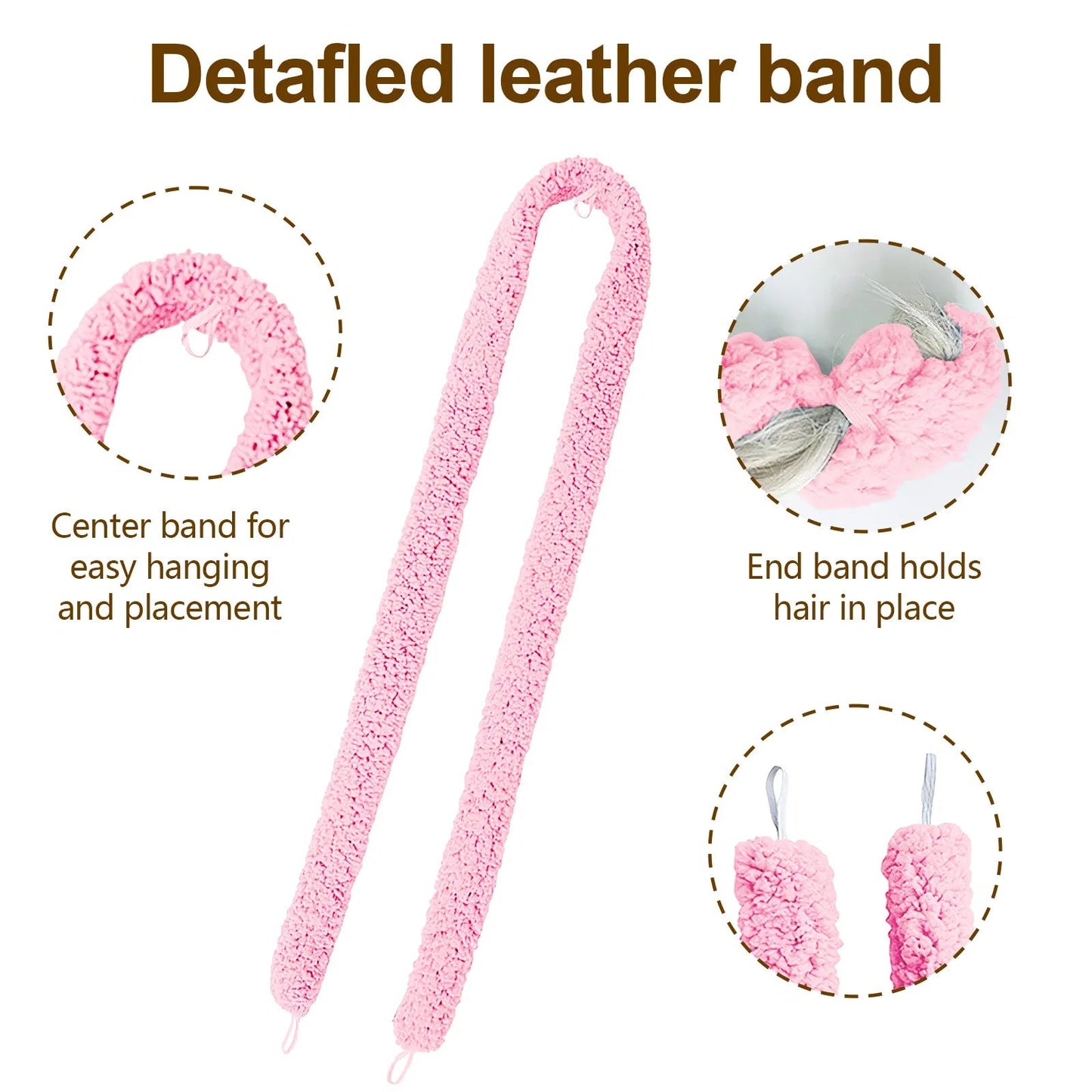 Heatless Hair Curler (Pink)