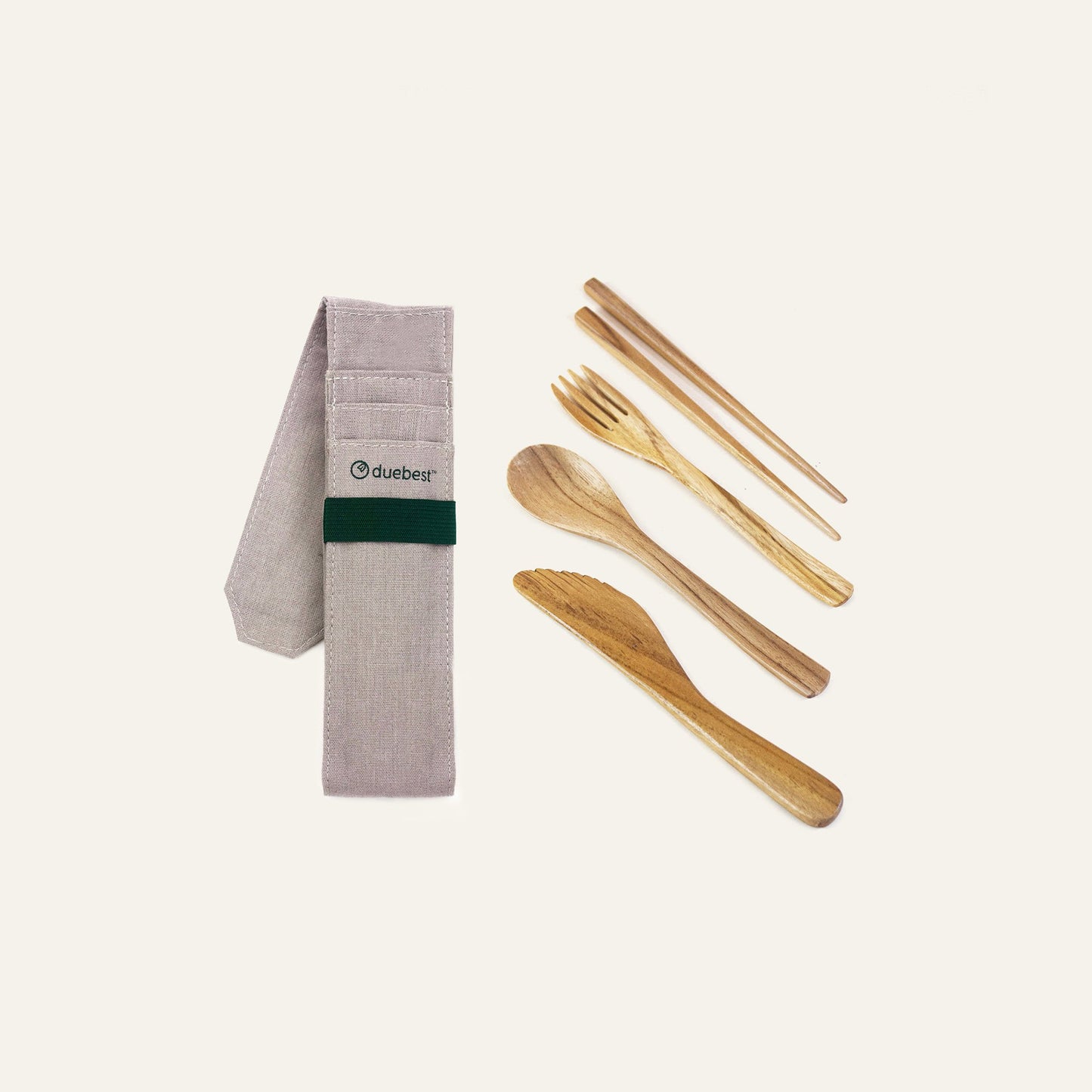Reusable Wooden Cutlery Set