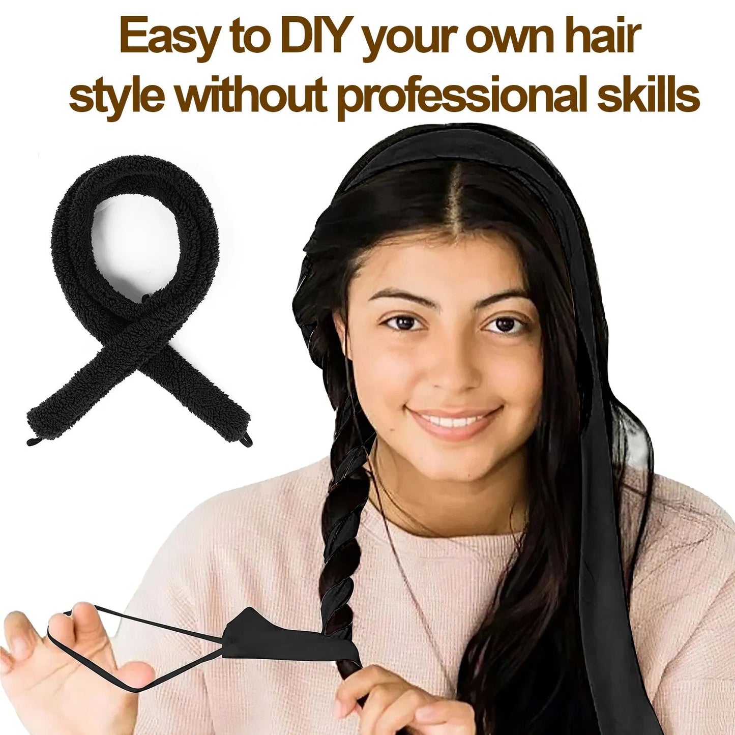 Heatless Hair Curler (Black)