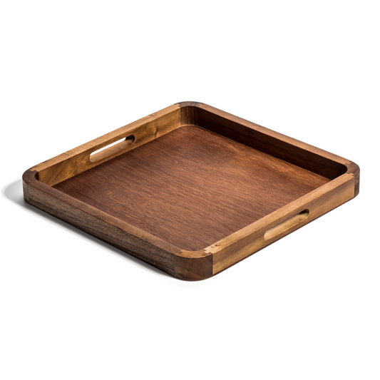 Acacia Wood Square Serving / Ottoman Tray